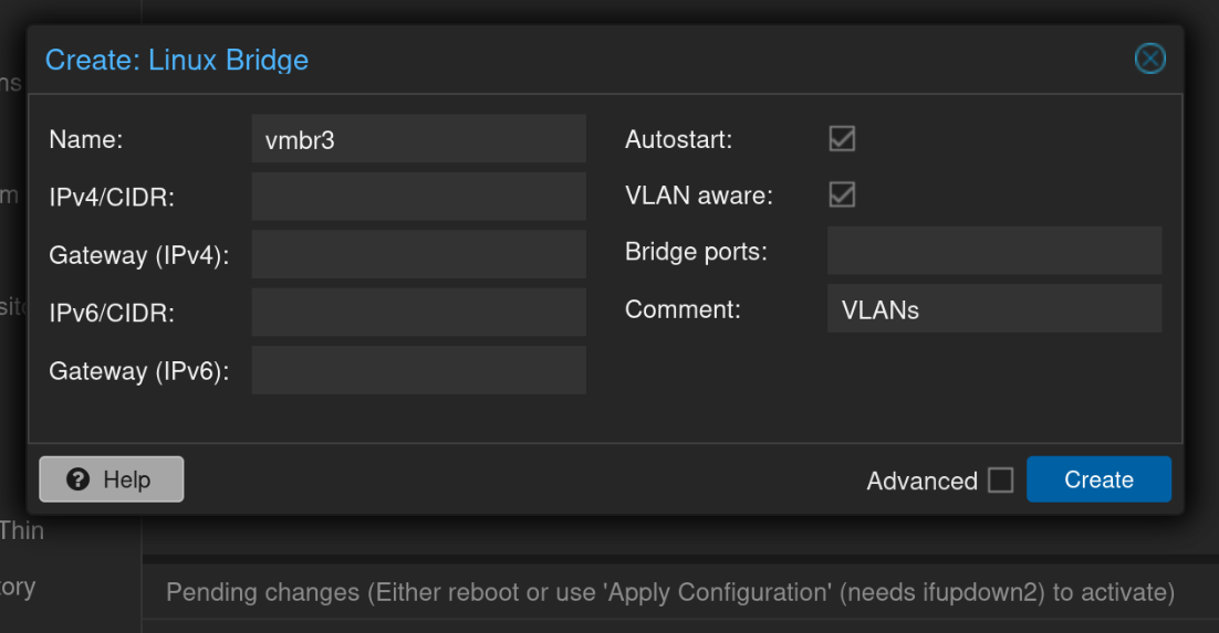 Linux Bridge: vmbr3