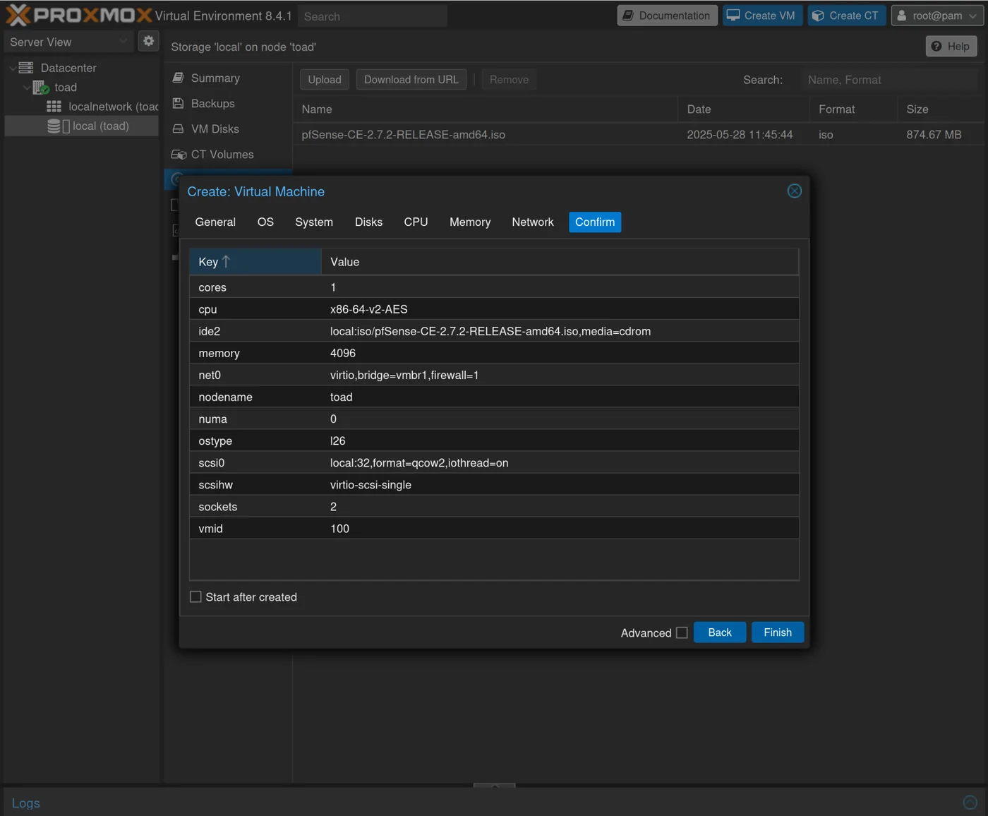 pfSense VM confirmation