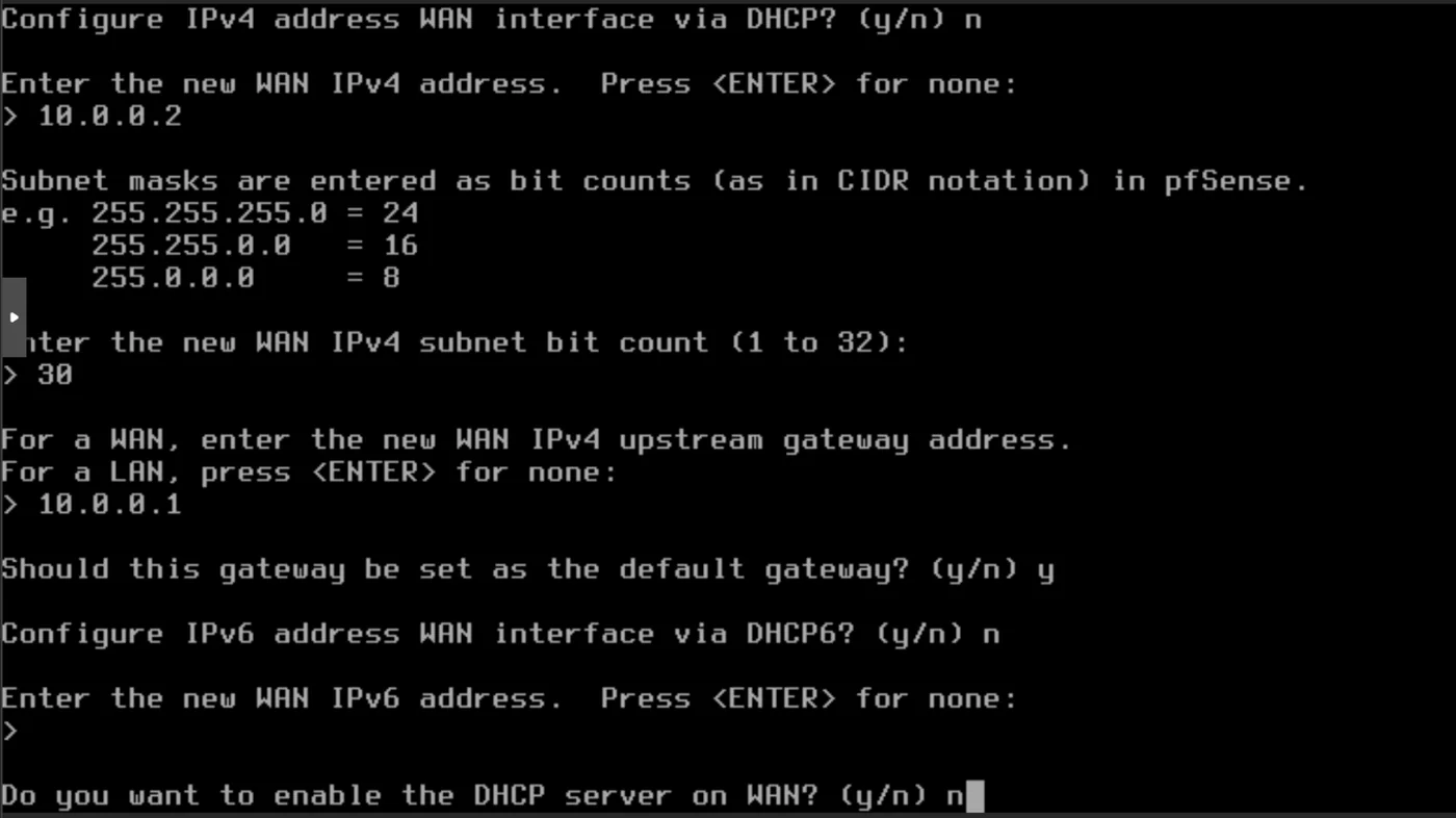 pfSense - WAN configuration