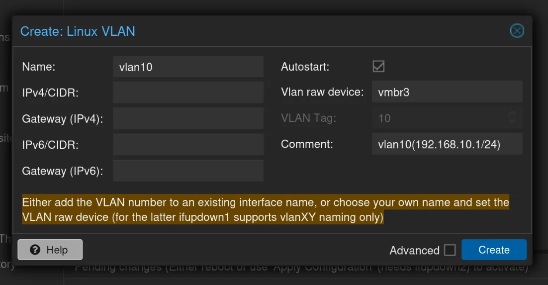 Linux VLAN: vlan10