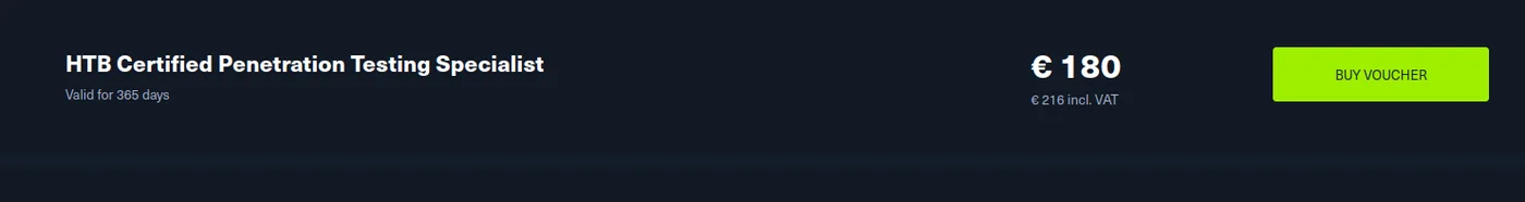 HTB Certified Penetration Testing Specialist