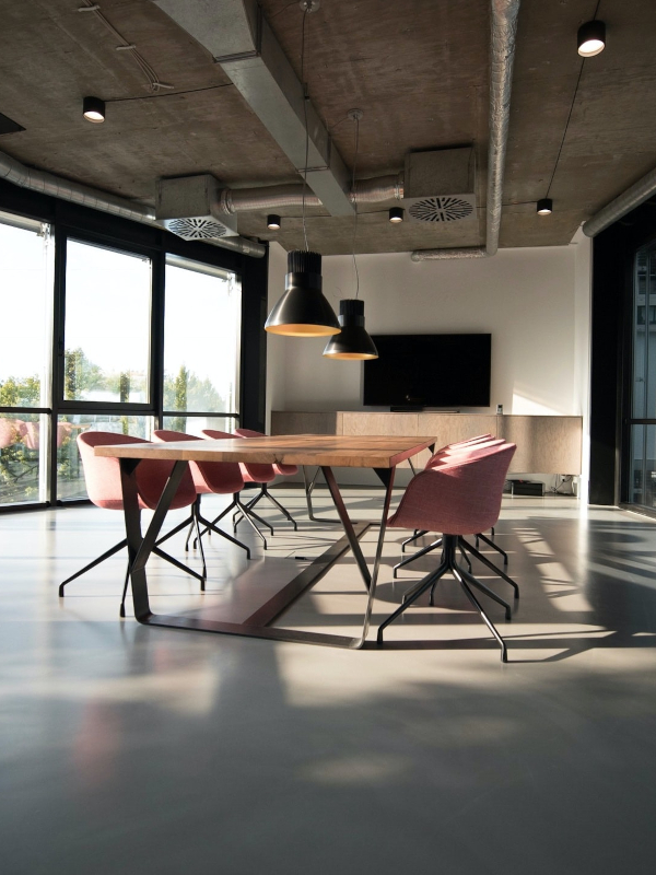 training room with pink seat